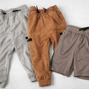 Kids' Stylish Joggers Set - Gray, Tan, Brown